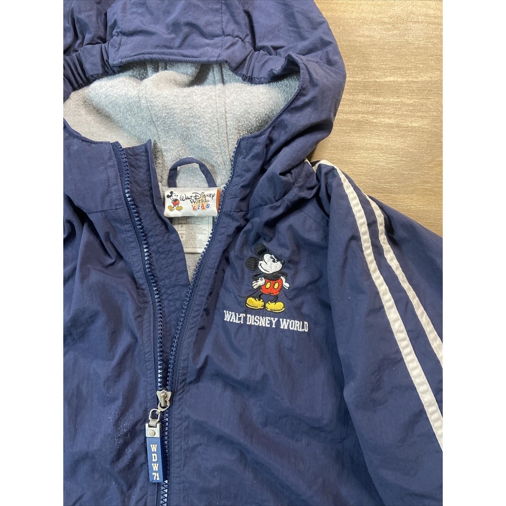 Walt Disney World 1971 Mickey Mouse Youth Windbreaker Jacket Blue Size S